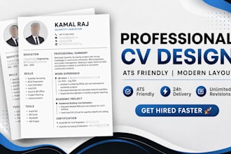 write a professional ats friendly resume and CV