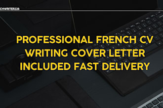 french CV and cover letter writing for job seekers