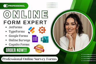 create jotform, typefrom, google form, cognito form, formsite, and online survey