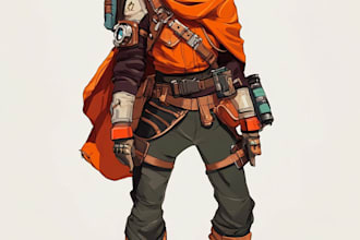 draw 2d game character or 2d game character