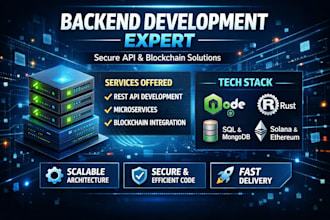 develop blockchain backend integration using nodejs