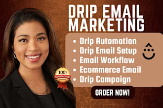 setup drip email automation workflow email campaign ecommerce email marketing