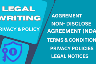 draft gdpr compliant privacy policy, legal contracts, terms and condition