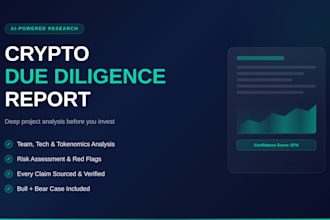 create a crypto project due diligence report