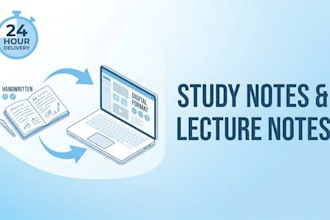 create lecture notes, study notes and convert handwritten notes