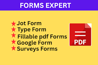 create online form using jotform, typeform, online survey googleform