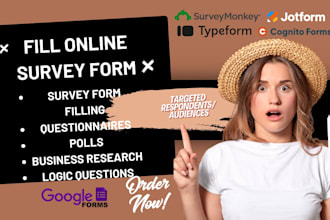 get 1000 targeted online survey respondents via googleform jotform typeform poll