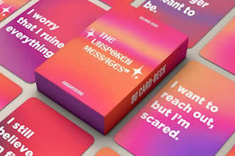 design affirmation card game motivational or conversational flash cards