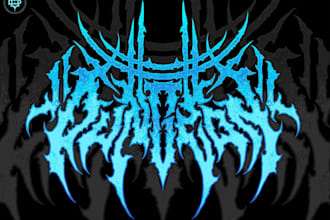 design a dark dungeon metal logo for your band
