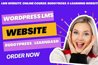 build wordpress lms website buddypress lms website learndash buddyboss website