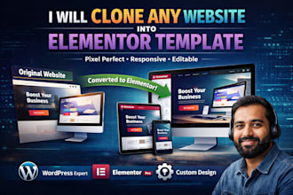 convert any website into elementor template