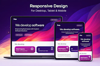 design landing page UI UX  for web desktop, tablet and mobile