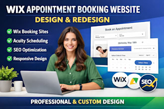 do wix appointment booking website design redesign acuity scheduling seo