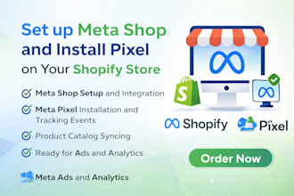 setup facebook shop connect fb meta pixel with shopify website