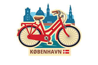 create custom city magnet illustration for souvenirs