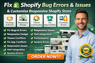fix shopify bug errors and issues responsive shopify liquid customize developer