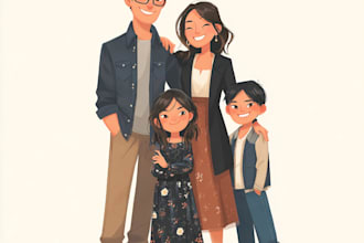draw realistic family portrait