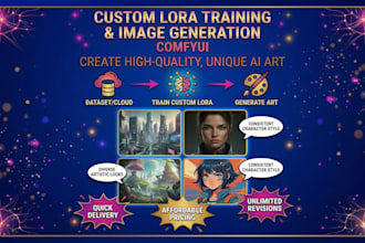 do custom lora training using comfyui and create images and videos