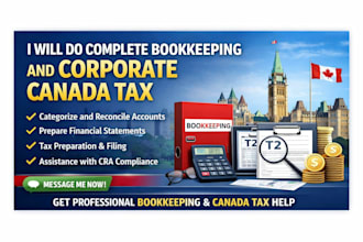 handle bookkeeping and corporative canada tax filing