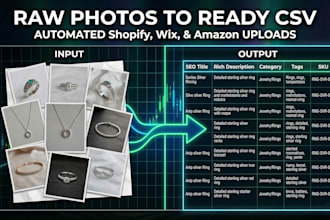 convert product photos to ready to upload csvs