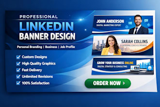 design a professional linkedin banner for personal branding