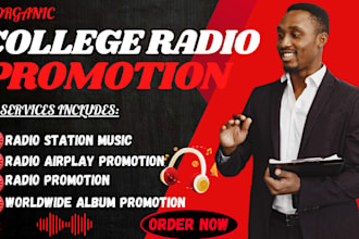 promote your music on top college radio stations for real airplay and exposure