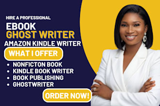 ghost write ebook kindle book amazon KDP as ebook ghostwriter