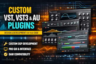 develop custom vst, vst3, gui and au audio plugins for your project