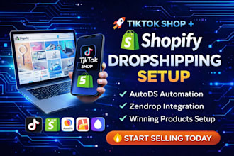 create tiktok shop shopify drosphipping store integration via autods zendrop