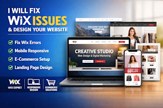 fix wix issues studio website mobile responsive layout ecommerce landing page
