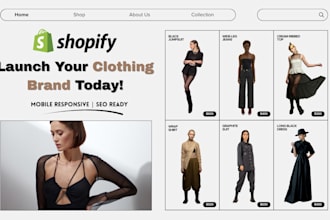 design a professional clothing shopify website for your brand