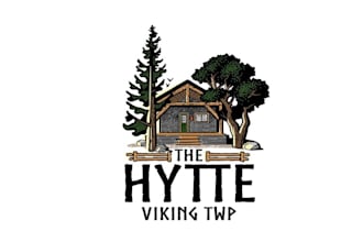design greatest logo for cottage cabin air bnb simple