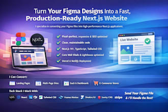 convert figma design to  nextjs website with tailwind CSS