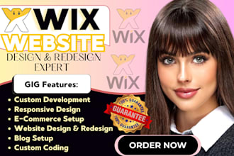 design a responsive wix website,  wix studio website design, redesign, webflow