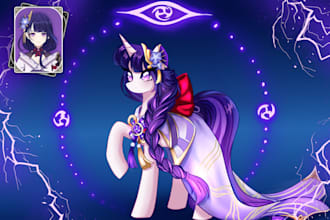 draw mlp character or pony oc for you