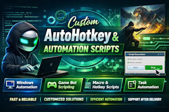 code autohotkey script, windows automation, game bot, macro script, ahk script