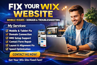 fix wix mobile layout responsive website domain connect and troubleshoot issues