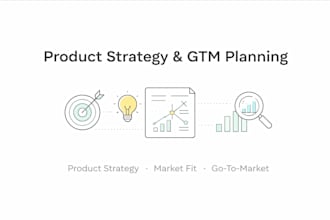 help you with product strategy roadmap and go to market plan