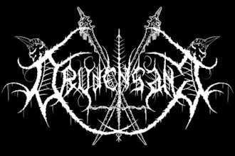 design a dark ritual metal logo for your band