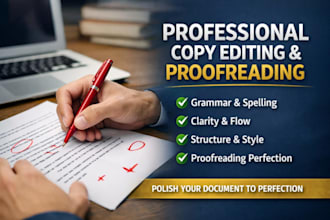 professionally copy edit and proofread your document