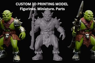 custom do 3d printing models for figurines, miniatures and mechanical parts