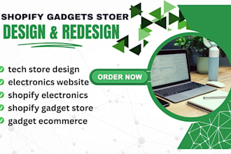 design a shopify gadget and electronics store that sells