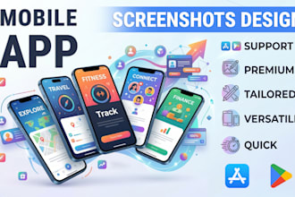 design modern app store screenshots for ios and android apps
