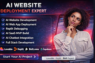 fix deploy ai full stack saas mvp website on lovable replit superbase firebase