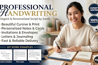 do handwriting letters and notes