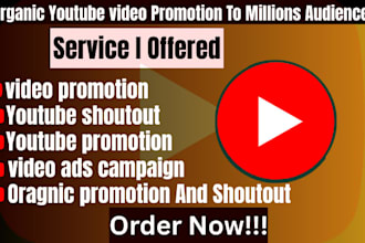 promote your youtube video with organic shoutout to boost exposure faster