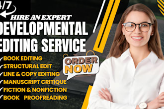be your book editor, developmental edit, plot and character development