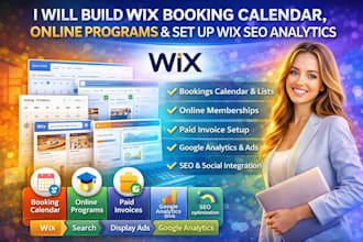 fix wix booking calendar online programs and configure SEO website analytics