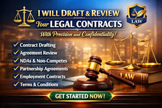 draft a legal contract or legal agreement