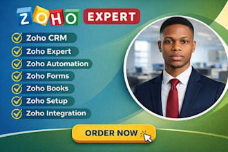 be your zoho CRM expert for setup, automation and zoho books integration